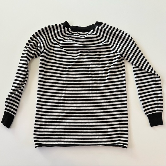 BCBGeneration Striped Sweater, Black and White, XS / S - Picture 2 of 8